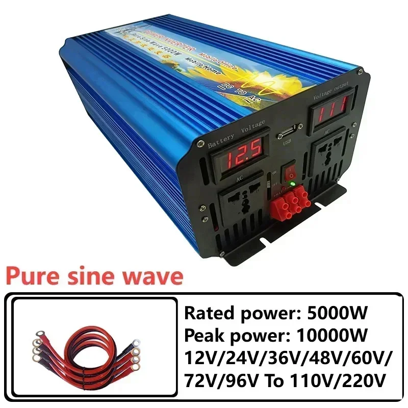 5000W 12V 24V 36V 48V 60V 72V  - Pure Sine Wave Inverter 5000W 48V 220V ulasan dan harga