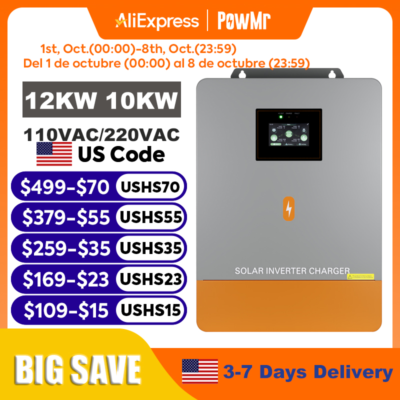 PowMr 12KW 10KW Split Phase In - Split Phase Inverter 10Kw 110V 220V ulasan dan harga